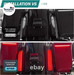 Rear Fender Fascia Extension Fit for Harley Touring Mudguard with LED Turn Signa