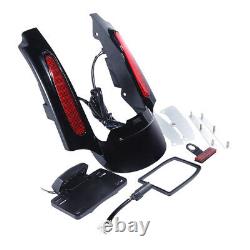 Rear Fender Fascia Set With LED Light For Harley Touring Road King Glide 09-13 US