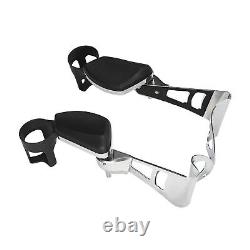 Rear Passenger Arm Rests Armrests Drink Holder Fit For Harley Touring 2014-2024