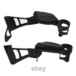 Rear Passenger Armrests With Drink Holder For Harley Touring Electra Glide 14-22