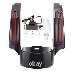 Red Rear Fender Fascia With LED Light Turn Signal For Harley Touring models 14-up