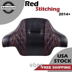 Red Stitching Raptor Wrap Around Backrest Pad For 14+ Harley King Tour Pack