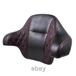 Red Stitching Raptor Wrap Around Backrest Pad For 14+ Harley King Tour Pack