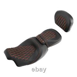 Rider Passenger Seat & Backrest Pad Fit For Harley Touring Glide 2009-Up 2021