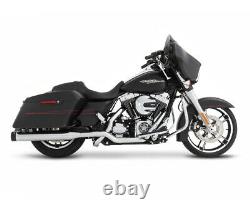 Rinehart 4 Xtreme True Dual Chrome with Black Tips Exhaust 09-16 Harley Touring