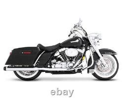 Rinehart Exhaust 3.5 True Duals Chrome Black End Caps for 95-08 Harley Touring