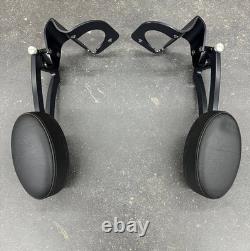 Rivco Black Adjustable Passenger Armrests for 2014-UP Harley Touring