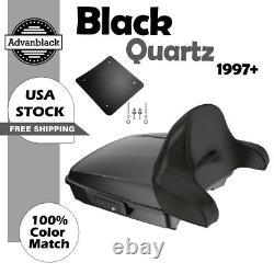 Rushmore Razor Tour Pack Wrap Around BLACK QUARTZ For Harley/Softail 97+