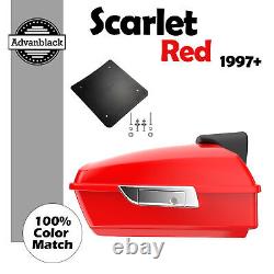 SCARLET RED Fits 97+ Harley/Softail Advanblack Rushmore Chopped Tour Pack Pak
