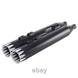 SHARKROAD 4.0 Slip On Mufflers For for Harley Touring 2009-2016 Black 409526BB