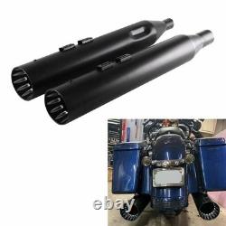 SHARKROAD 4.5 Slip-On Mufflers Harley Touring 2017-Up Black HDMF-451718BB