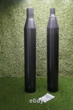 SHARKROAD 4.5 Slip-On Mufflers Harley Touring 2017-Up Black HDMF-451718BB