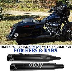 SHARKROAD 4.5 Slip Ons For Harley Touring Exhaust, 2017-UP Road Glide Black one
