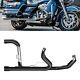 Sharkroad Independent True Dual Exhaust For Harley 2017-up Touring Black