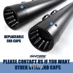 SHARKROAD Slip On Mufflers 4.4'' for Harley Touring 17-UP, Deep Rich Melody Tone
