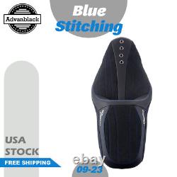 SIK Baggers Blue Stitching Seat For Harley Touring 2009-2023 by Advanblack