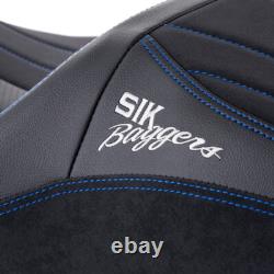 SIK Baggers Blue Stitching Seat For Harley Touring 2009-2023 by Advanblack