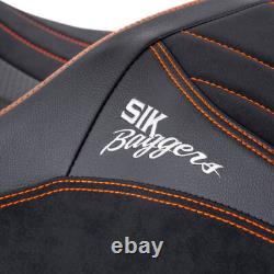SIK Baggers Orange Stitching Seat For Harley Touring 2009-2023 by Advanblack
