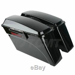 Saddle Bags with Lid Latches Keys Fit For Harley Touring Road King Glide 1994-2013