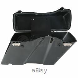 Saddle Bags with Lid Latches Keys Fit For Harley Touring Road King Glide 1994-2013