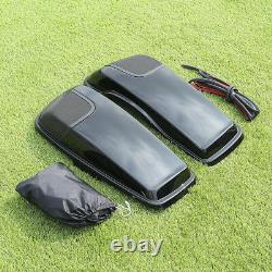 Saddlebag Saddle Bags Lids Speaker Cutouts with Grill For Harley Touring 2014-2020
