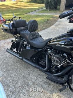 Saddleman Road Sofa 14-23 Harley Touring Motorcycle Black Leather