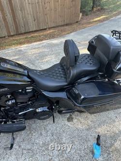 Saddleman Road Sofa 14-23 Harley Touring Motorcycle Black Leather