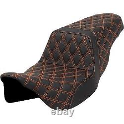 Saddlemen 808-07B-17503 Step-Up Seat Orange Lattice Stitch for 08-23 Touring