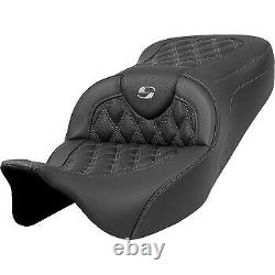 Saddlemen 808-07B-18202 Roadsofa Seat Dark Gray Lattice Stitch 08-23 Touring