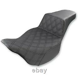 Saddlemen Black Extended Reach Step-Up Seat for 08-20 Harley Touring