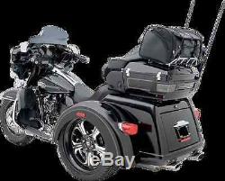 Saddlemen Black Rear Textile Deluxe Tour Pak Roll Bag Harley Davidson Touring