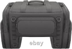 Saddlemen Black Textile Tactical Deluxe Cruiser Tail Bag for Harley Touring