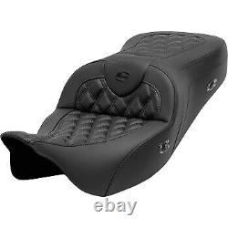 Saddlemen Roadsofa Seat Heated Lattice Stitch Carbon Fiber for 08-23 Touring