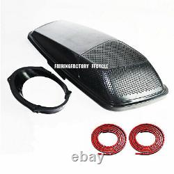 Single 6x9 Speaker Lids CVO Style W Rims For 2014up HD Harley Touring Saddlebags