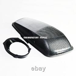 Single 6x9 Speaker Lids CVO Style W Rims For 2014up HD Harley Touring Saddlebags