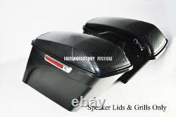 Single 6x9 Speaker Lids CVO Style W Rims For 2014up HD Harley Touring Saddlebags