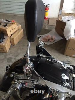 Sissy Bar Backrest Adjustable Docking Fit For Harley Touring Road Glide 14-2022