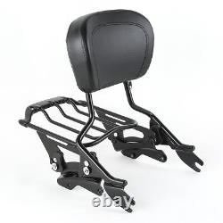 Sissy Bar Backrest Luggage Rack Docking Fit For Harley Touring Models 2014-Up US