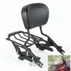 Sissy Bar Backrest Luggage Rack Docking Fit For Harley Touring Models 2014-Up US