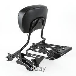 Sissy Bar Backrest Luggage Rack Docking Fit For Harley Touring Models 2014-Up US