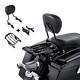 Sissy Bar Backrest Luggage Rack Docking Kit Fit For Harley Touring 14-up Black