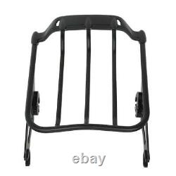 Sissy Bar Backrest Luggage Rack Docking Kit Fit For Harley Touring 14-Up Black