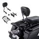 Sissy Bar Backrest Luggage Rack Docking Kit Fit For Harley Touring 2014-25 Black