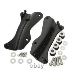 Sissy Bar Backrest Luggage Rack Docking Kit Fit For Harley Touring 2014-25 Black