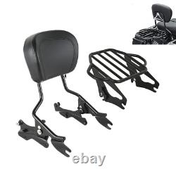 Sissy Bar Backrest Luggage Rack Docking Kit For Harley Touring Models 2014-2023