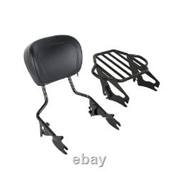 Sissy Bar Backrest Luggage Rack Docking Kit For Harley Touring Models 2014-2023