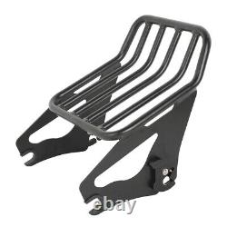 Sissy Bar Luggage Rack &4-Point Docking Kit For Harley Touring 2014-2023 Black