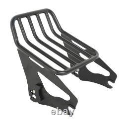 Sissy Bar Luggage Rack &4-Point Docking Kit For Harley Touring 2014-2023 Black