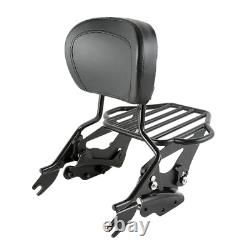 Sissy Bar Rack Backrest & 4 Piont Docking Fit For Harley Touring Glide 2009-2013