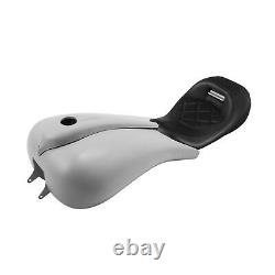 Solo Driver Seat & Stretched Fuel Gas Tank Fit For Harley Touring Baggers 08-Up